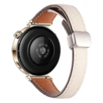 Slim Litchi Texture Fold Magnetic Buckle Genuine Leather Watch Band - Image 4
