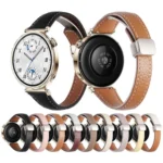 Slim Litchi Texture Fold Magnetic Buckle Genuine Leather Watch Band - Image 2