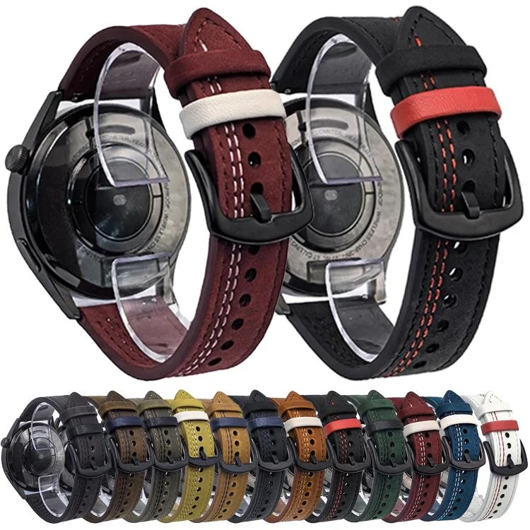 SYA0028965_B1.webp Seven-Line Tri-Star Buckle Pull Up Leather Watch Band - Image 2
