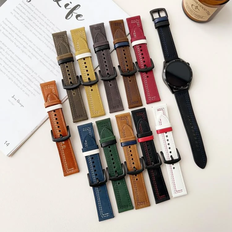 SYA0028965_B2.webp Seven-Line Tri-Star Buckle Pull Up Leather Watch Band - Image 3