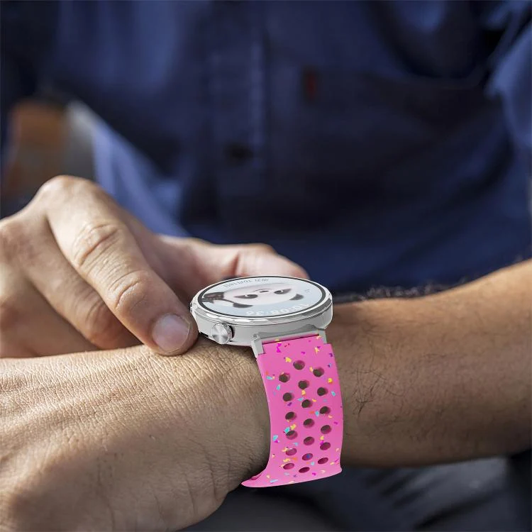 SYA002899801A_4.webp Eco-Friendly Granular Colorful Dots Silicone Watch Band - Image 6