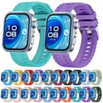 Metal Head Grain Pin Buckle Silicone Watch Band - Image 2