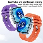 Metal Head Grain Pin Buckle Silicone Watch Band - Image 3