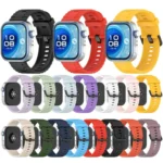 Quick Release Black Buckle Silicone Watch Band - Image 2