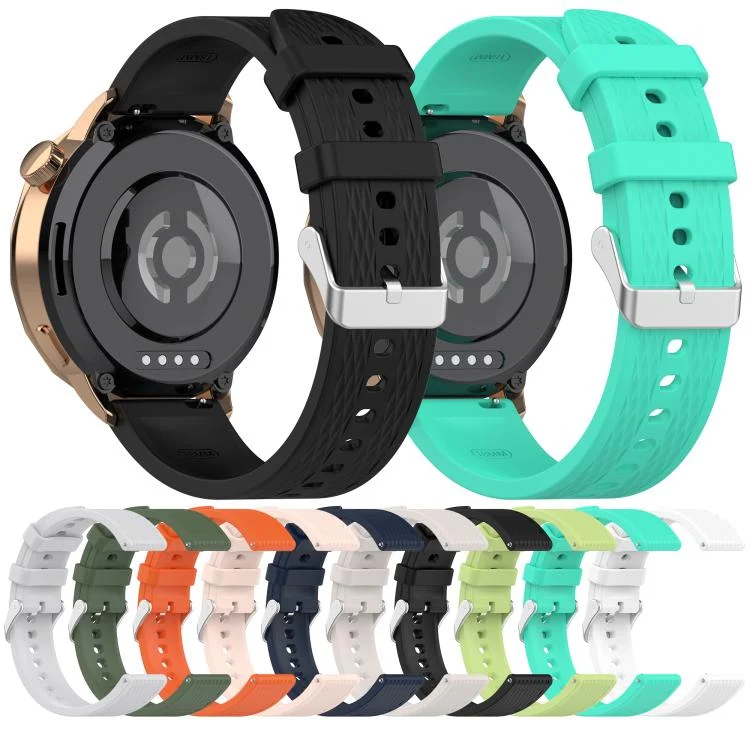 SYA0029100_B2.webp 18mm Rhombus Texture Quick Release Buckle Silicone Watch Band - Image 3