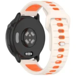 Two Color Reverse Buckle Striped Silicone Watch Band - Image 8