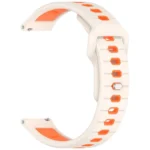 Two Color Reverse Buckle Striped Silicone Watch Band - Image 9