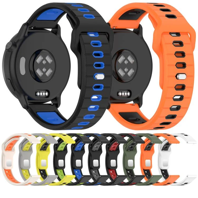 SYA0029102_B2.webp Two Color Reverse Buckle Striped Silicone Watch Band - Image 3