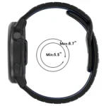 Two Color Reverse Buckle Striped Silicone Watch Band - Image 4