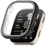 Single Row Diamond Half Coverage Hollow TPU Watch Protective Case