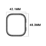 Single Row Diamond Half Coverage Hollow TPU Watch Protective Case - Image 3