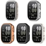 Single Row Diamond Half Coverage Hollow TPU Watch Protective Case - Image 4