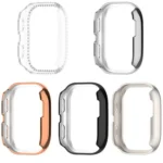 Single Row Diamond Half Coverage Hollow TPU Watch Protective Case - Image 5