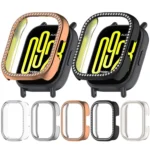 Single Row Diamond Half Coverage Hollow PC Watch Protective Case - Image 2