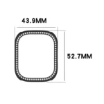 Single Row Diamond Half Coverage Hollow PC Watch Protective Case - Image 3