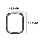 Single Row Diamond Half Coverage Hollow PC Watch Protective Case - Image 4