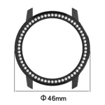 Single Row Diamond Half Coverage Hollow PC Watch Protective Case - Image 10