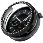 Single Row Diamond Half Coverage Hollow PC Watch Protective Case