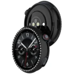 Single Row Diamond Half Coverage Hollow PC Watch Protective Case - Image 7