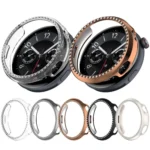 Single Row Diamond Half Coverage Hollow PC Watch Protective Case - Image 2