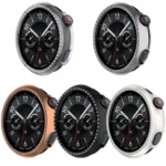 Single Row Diamond Half Coverage Hollow PC Watch Protective Case - Image 4