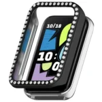 Single Row Diamond Half Coverage Hollow PC Watch Protective Case