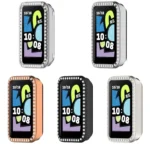 Single Row Diamond Half Coverage Hollow PC Watch Protective Case - Image 4