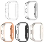 Single Row Diamond Half Coverage Hollow PC Watch Protective Case - Image 6