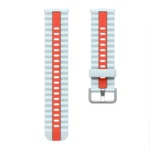 Vertical Striped Two Color Silicone Watch Band - Image 8