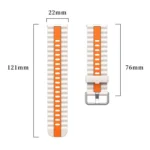 Vertical Striped Two Color Silicone Watch Band - Image 4