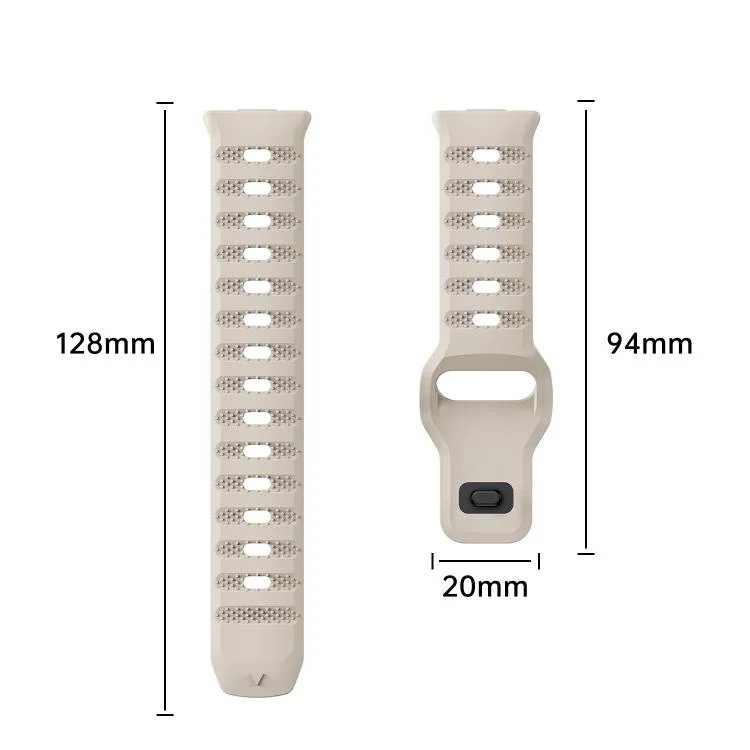 SYA0029213_B2.webp Black Buckle Dotted Silicone Watch Band - Image 3