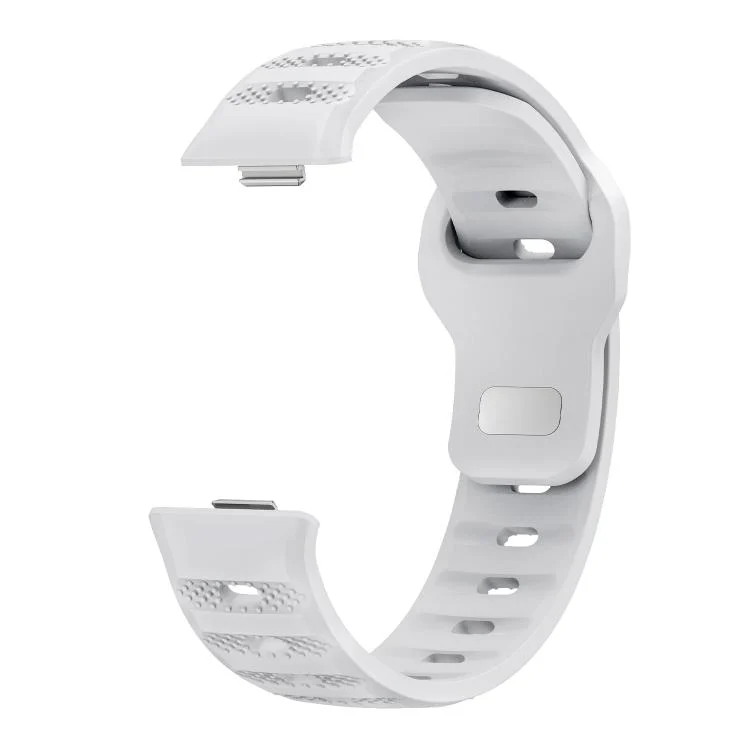 SYA002921401A_1.webp Silver Buckle Dotted Silicone Watch Band - Image 4