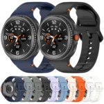 For Samsung Galaxy Watch8 / Watch8 Classic Stitched Solid Color Silicone Watch Band - Image 2