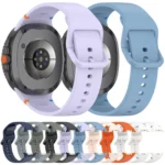For Samsung Galaxy Watch8 / Watch8 Classic Stitched Solid Color Silicone Watch Band - Image 3