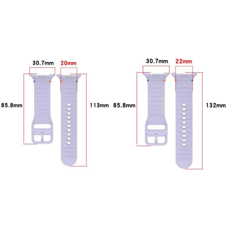 SYA0029259_B4.webp For Samsung Galaxy Watch8 / Watch8 Classic Stitched Solid Color Silicone Watch Band - Image 5