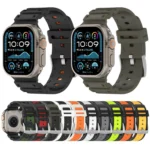 Diamond Texture Two-Color Silicone Watch Band, For Apple Watch 46mm / 49mm / 45mm / 44mm - Image 2