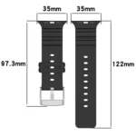 Diamond Texture Two-Color Silicone Watch Band, For Apple Watch 46mm / 49mm / 45mm / 44mm - Image 3
