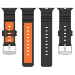 Diamond Texture Two-Color Silicone Watch Band, For Apple Watch 46mm / 49mm / 45mm / 44mm - Image 4