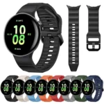 Black Buckle Single Color Silicone Watch Band - Image 2