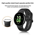 Black Buckle Single Color Silicone Watch Band - Image 5