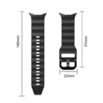 Black Buckle Single Color Silicone Watch Band - Image 6