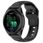 Reverse Buckle Two Color Silicone Watch Band