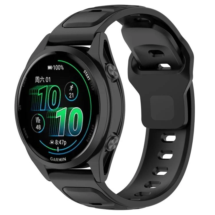 Reverse Buckle Two Color Silicone Watch Band