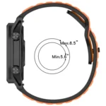 Reverse Buckle Two Color Silicone Watch Band - Image 3