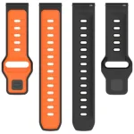 Reverse Buckle Two Color Silicone Watch Band - Image 4