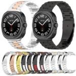 Three Beads Stainless Steel Watch Band with Removal Tool - Image 2