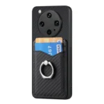 Carbon Fiber Card Wallet Ring Phone Case, For OPPO Find X8 Ultra - Image 5