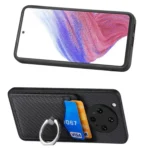Carbon Fiber Card Wallet Ring Phone Case, For OPPO Find X8 Ultra - Image 7