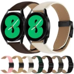 Lychee Texture Black Turtle Back Buckle Leather Watch Band - Image 4