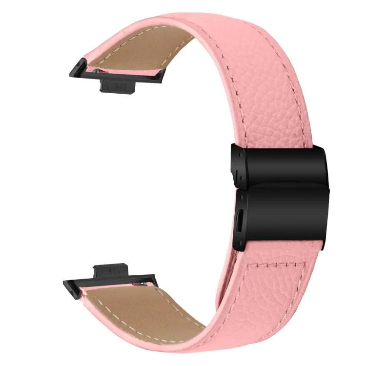 SYA002935801A_1.webp Lychee Texture Black Turtle Back Buckle Leather Watch Band - Image 5